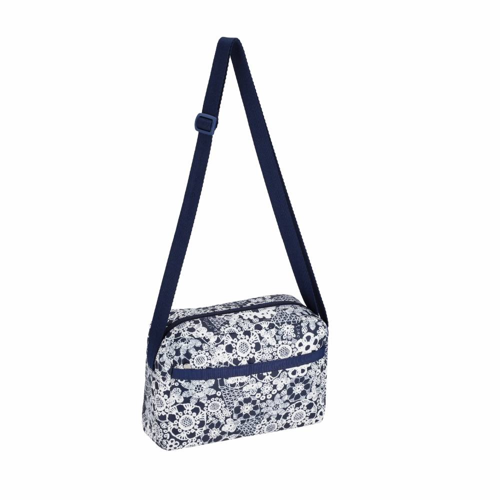 DANIELLA CROSSBODY 拉鍊斜背包 - 花卉蕾絲