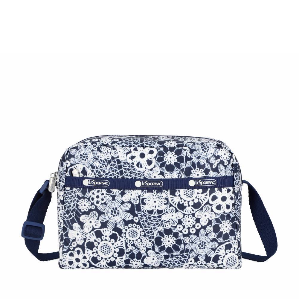 DANIELLA CROSSBODY 拉鍊斜背包 - 花卉蕾絲