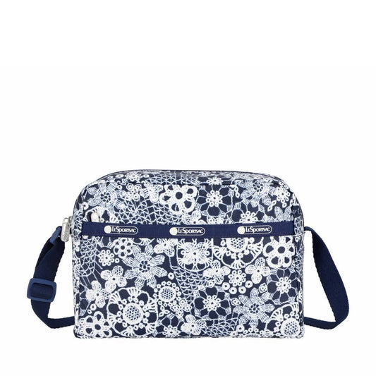 DANIELLA CROSSBODY 拉鍊斜背包 - 花卉蕾絲