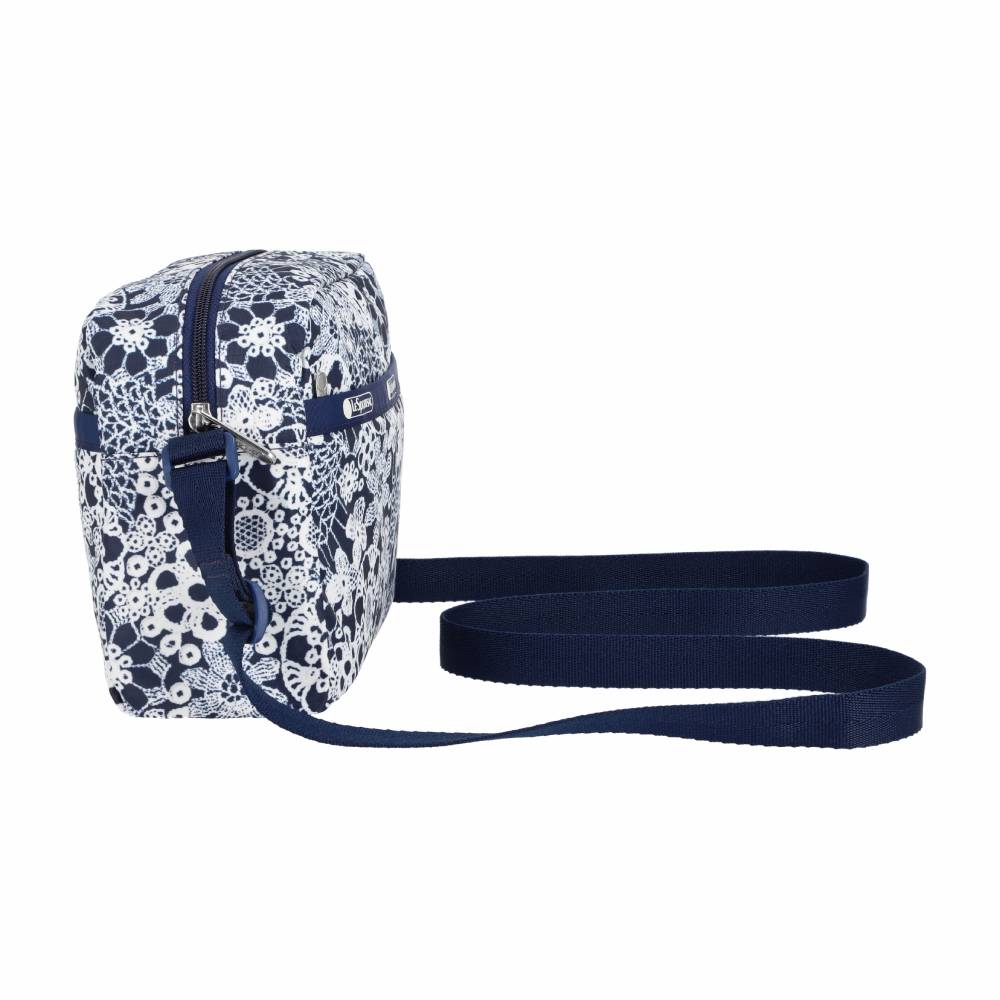DANIELLA CROSSBODY 拉鍊斜背包 - 花卉蕾絲