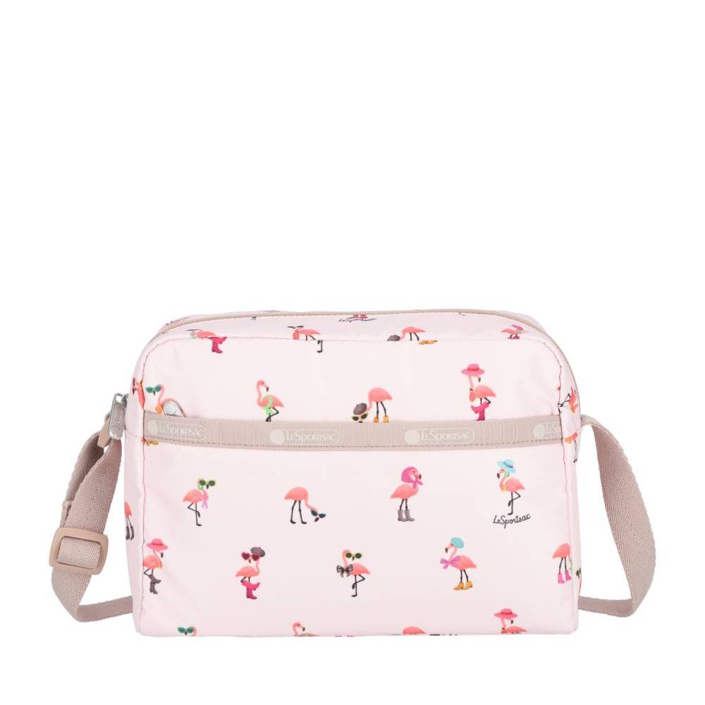 DANIELLA CROSSBODY 拉鍊斜背包 - 紅鶴派對