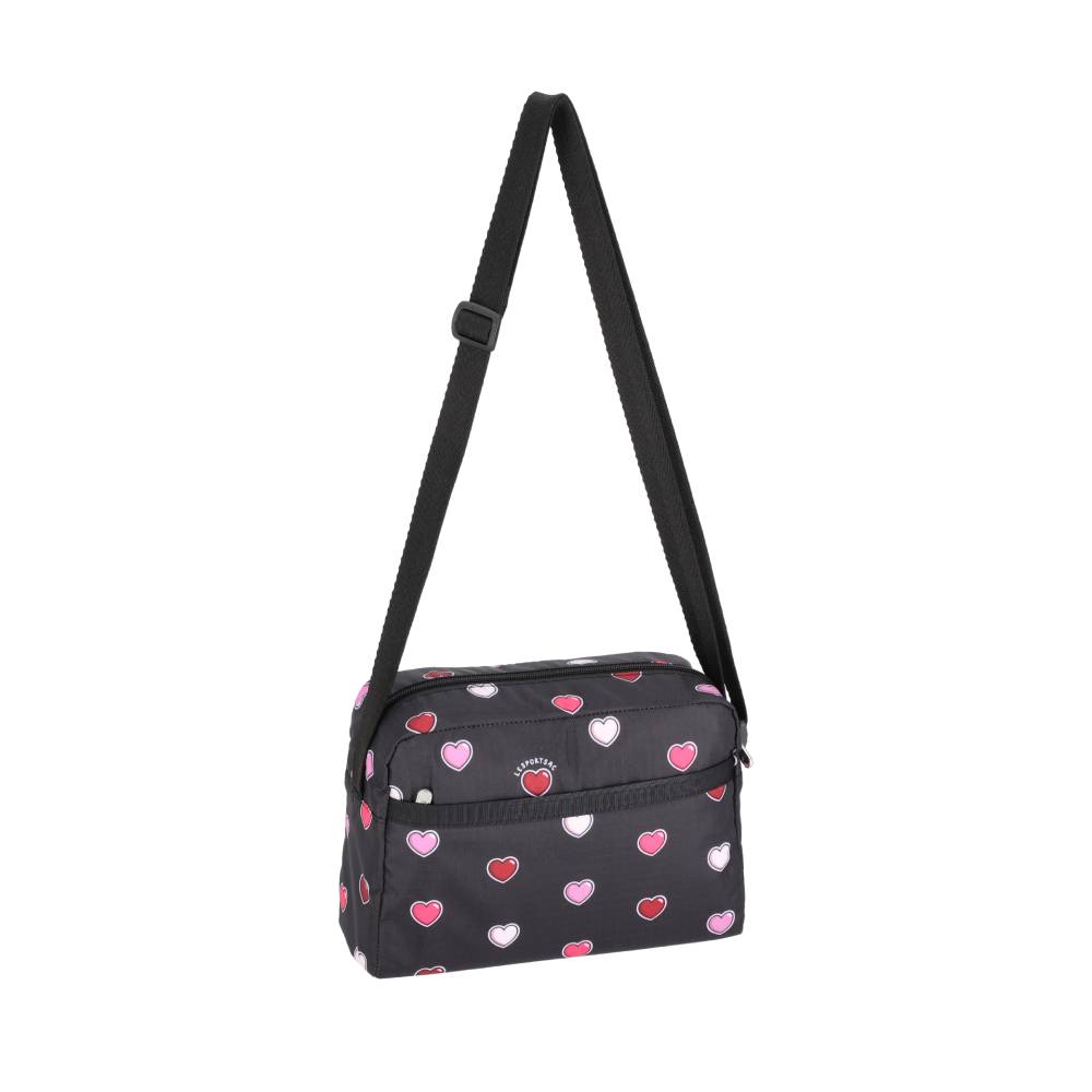 DANIELLA CROSSBODY 拉鍊斜背包 - 愛心貼紙
