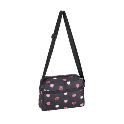 DANIELLA CROSSBODY 拉鍊斜背包 - 愛心貼紙