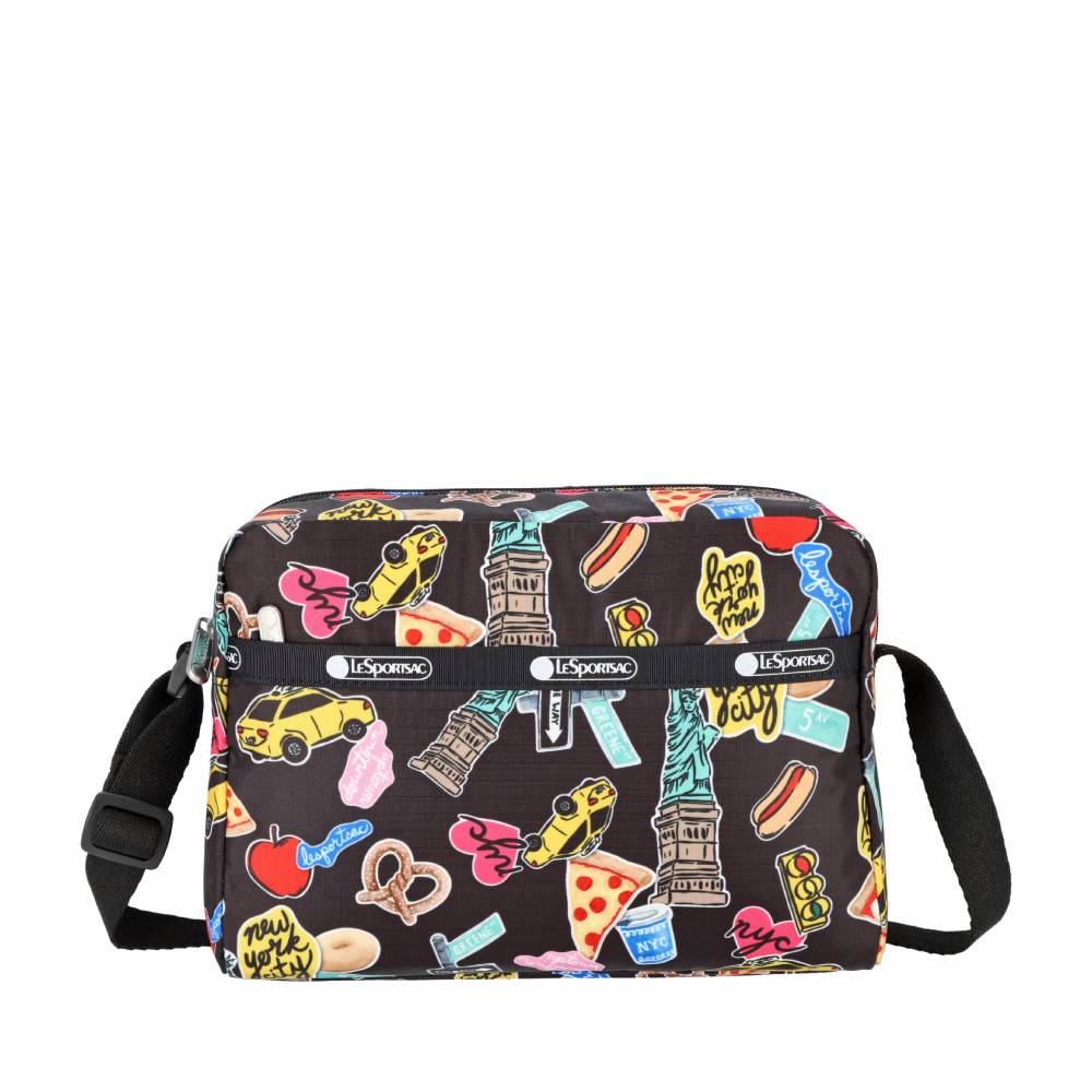 DANIELLA CROSSBODY 拉鍊斜背包 -紐約經典貼紙