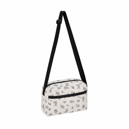 DANIELLA CROSSBODY 拉鍊斜背包 - 素描花卉
