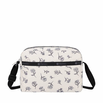 DANIELLA CROSSBODY 拉鍊斜背包 - 素描花卉