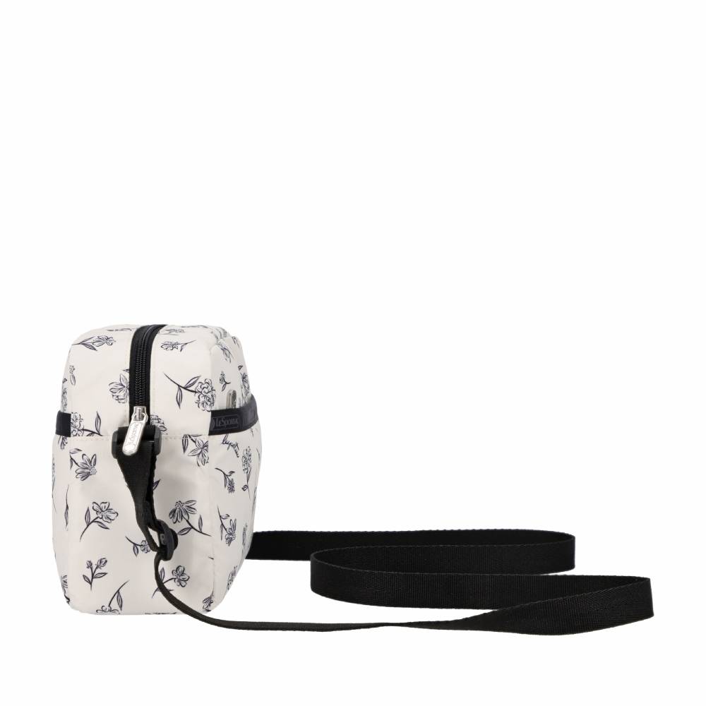 DANIELLA CROSSBODY 拉鍊斜背包 - 素描花卉
