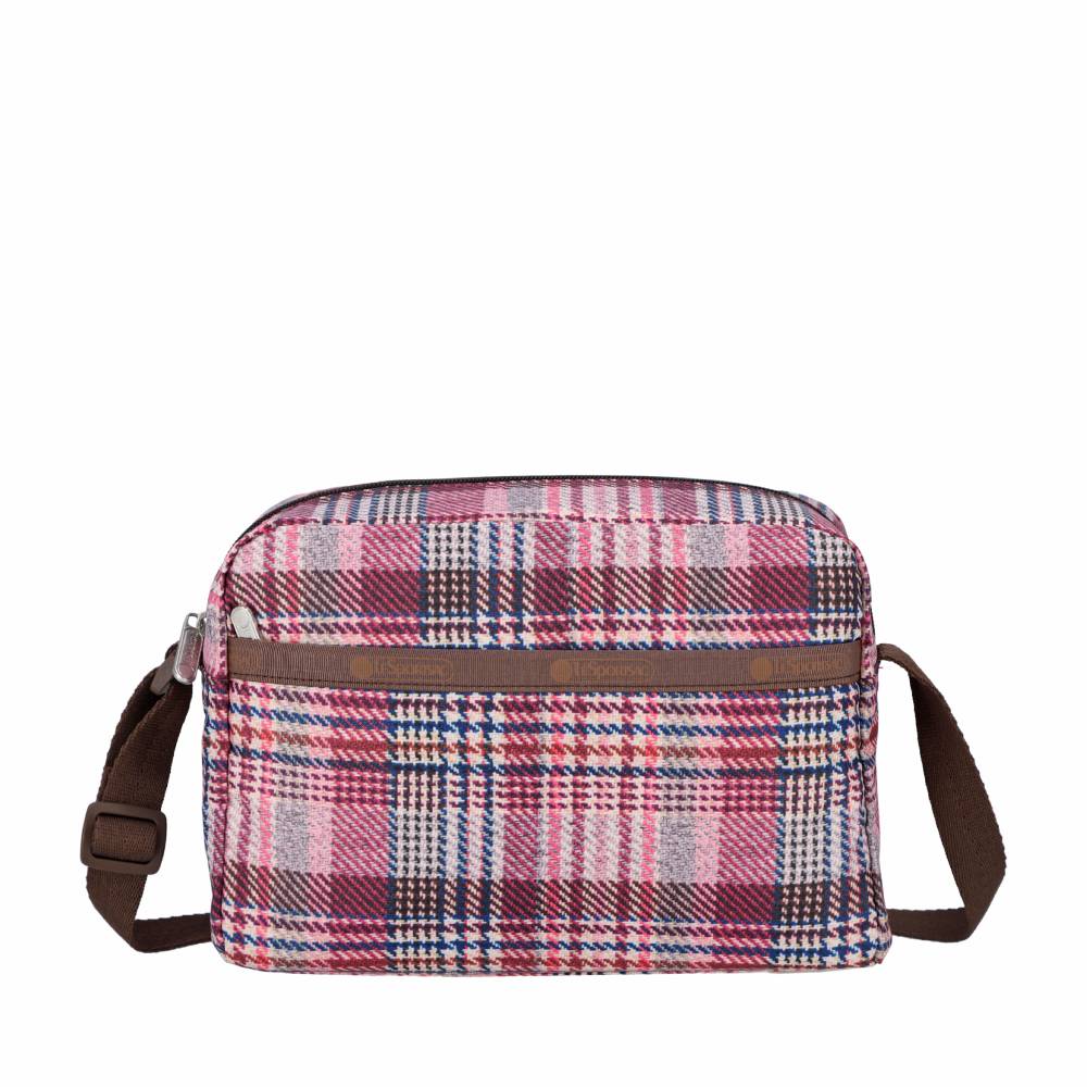 DANIELLA CROSSBODY 拉鍊斜背包 -粉紅格紋