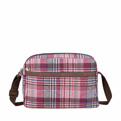 DANIELLA CROSSBODY 拉鍊斜背包 -粉紅格紋