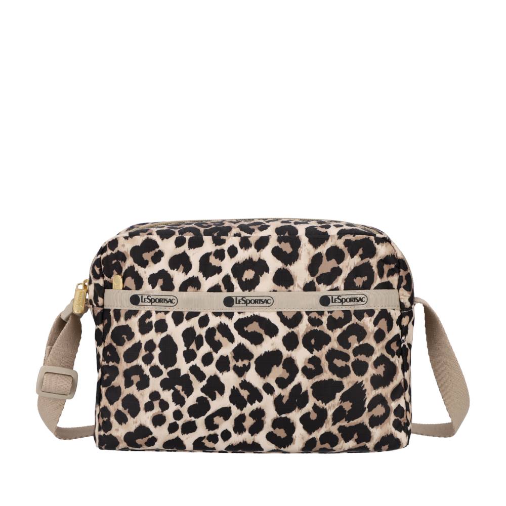 DANIELLA CROSSBODY 拉鍊斜背包 -拿鐵豹紋