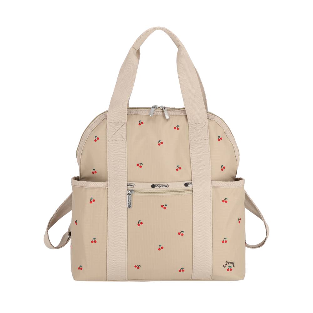 DOUBLE TROUBLE BACKPACK 兩用後背包 - 櫻桃刺繡