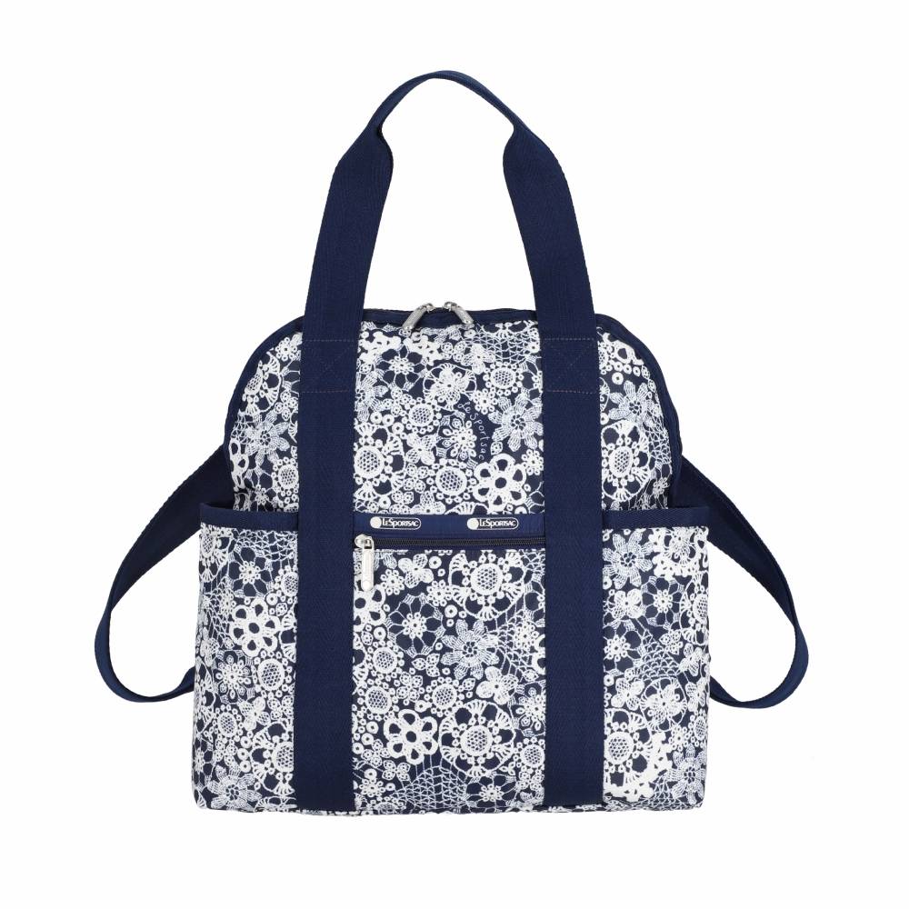 DOUBLE TROUBLE BACKPACK 兩用後背包 - 花卉蕾絲