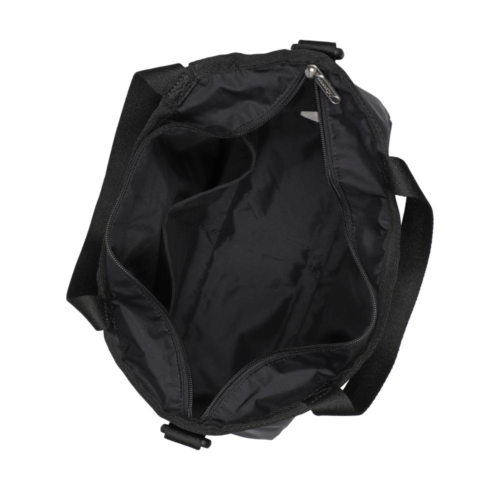SM DOUBLE TOP HANDLE HOBO 雙提把小型斜背包 - 永恆黑