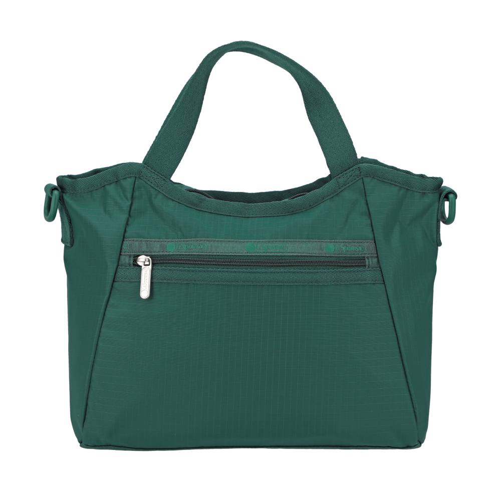 SM DOUBLE TOP HANDLE HOBO 雙提把小型斜背包 -  伊甸綠