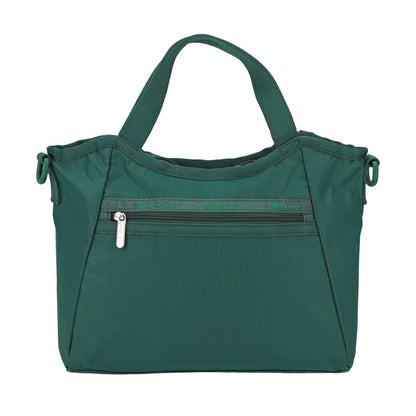 SM DOUBLE TOP HANDLE HOBO 雙提把小型斜背包 -  伊甸綠