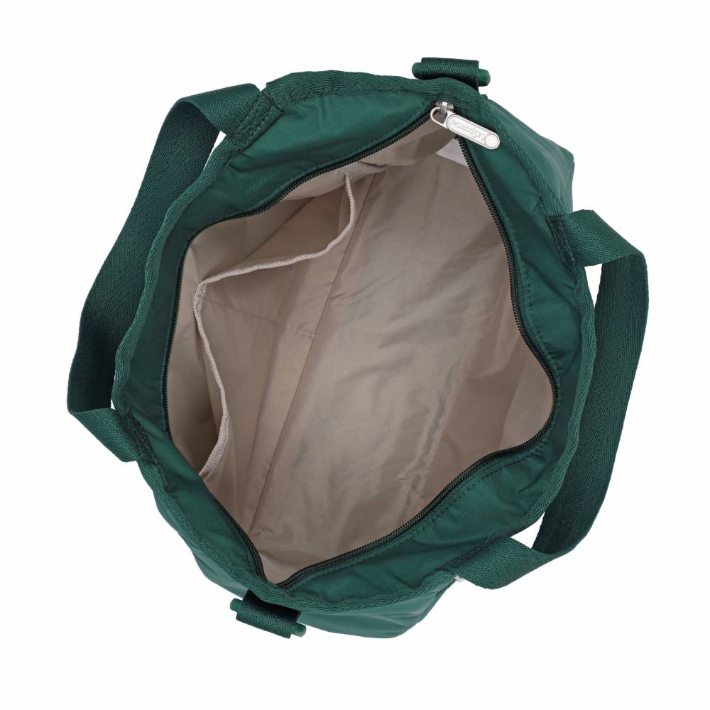 SM DOUBLE TOP HANDLE HOBO 雙提把小型斜背包 -  伊甸綠