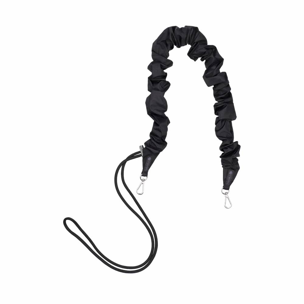 GH DETACHABLE STRAP - 黑色抽繩皺褶背帶