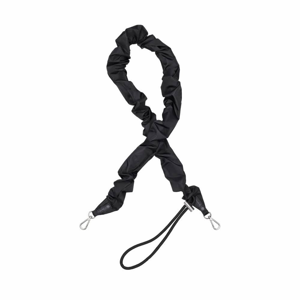 GH DETACHABLE STRAP - 黑色抽繩皺褶背帶