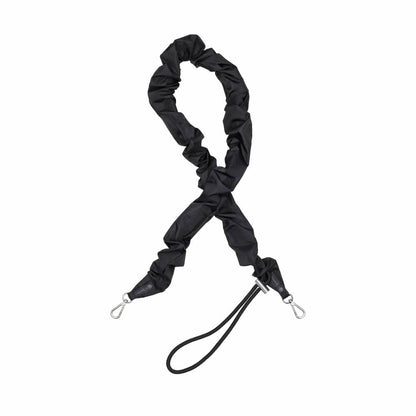 GH DETACHABLE STRAP - 黑色抽繩皺褶背帶