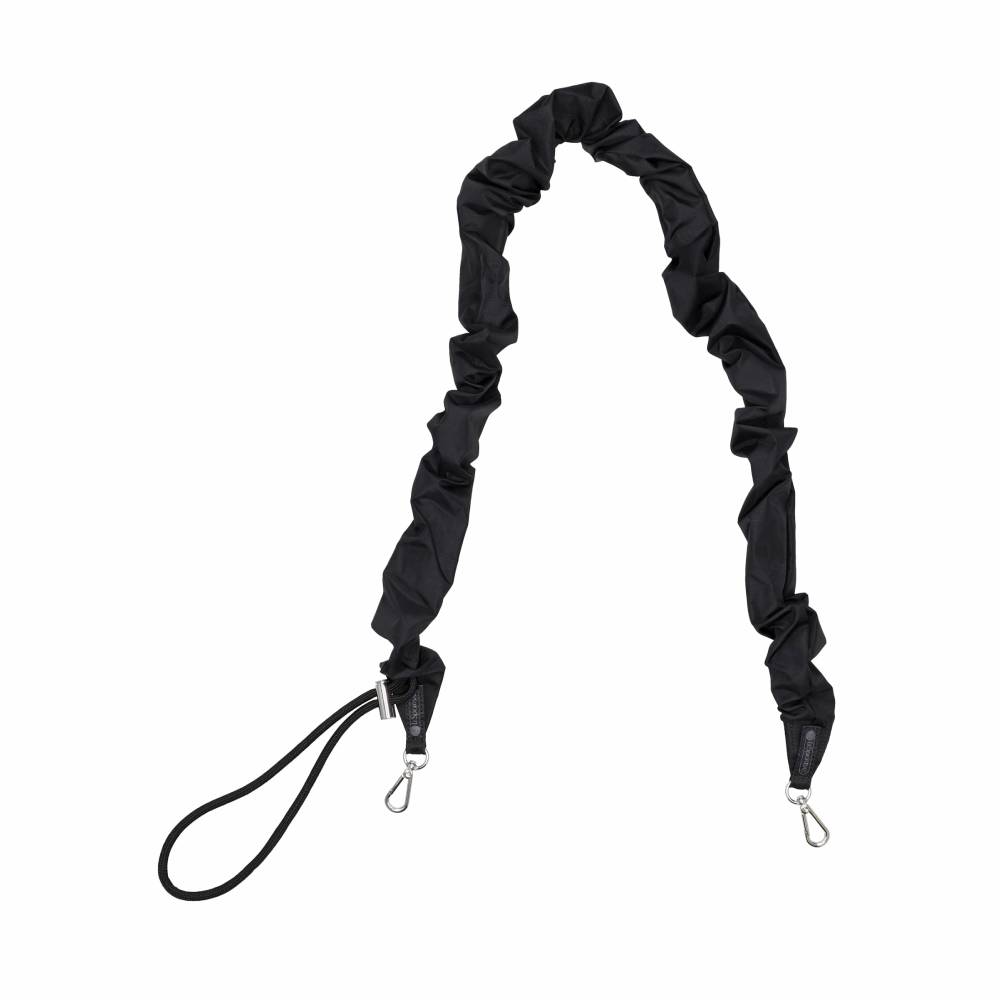 GH DETACHABLE STRAP - 黑色抽繩皺褶背帶