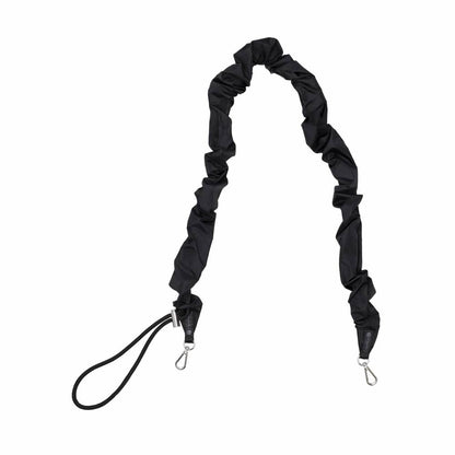GH DETACHABLE STRAP - 黑色抽繩皺褶背帶