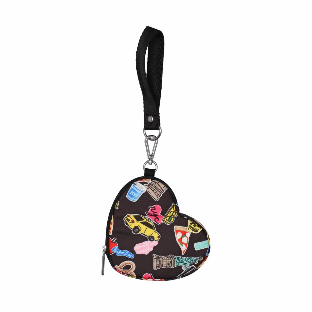 HEART WRISTLET 愛心造型零錢包 - 紐約經典貼紙
