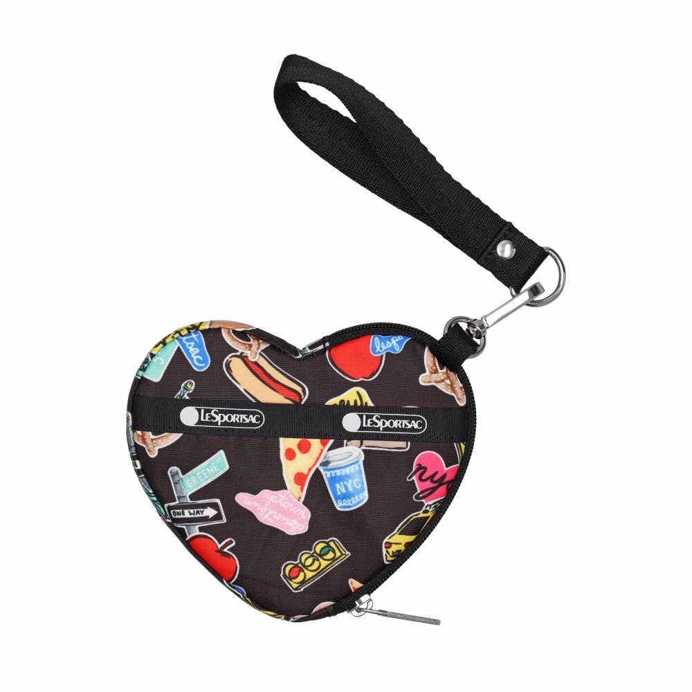 HEART WRISTLET 愛心造型零錢包 - 紐約經典貼紙