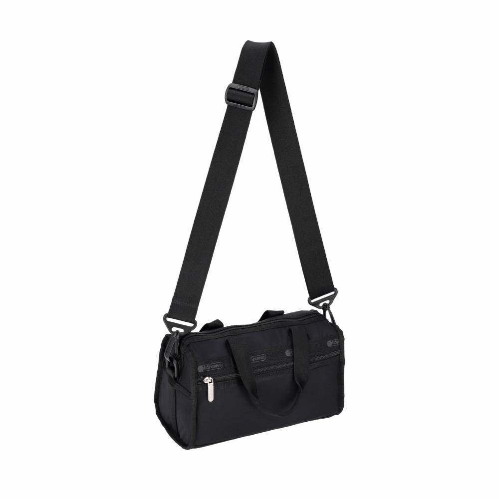 TH MINI DUFFEL CROSSBODY 經典織帶迷你波士頓斜背包 - 永恆黑