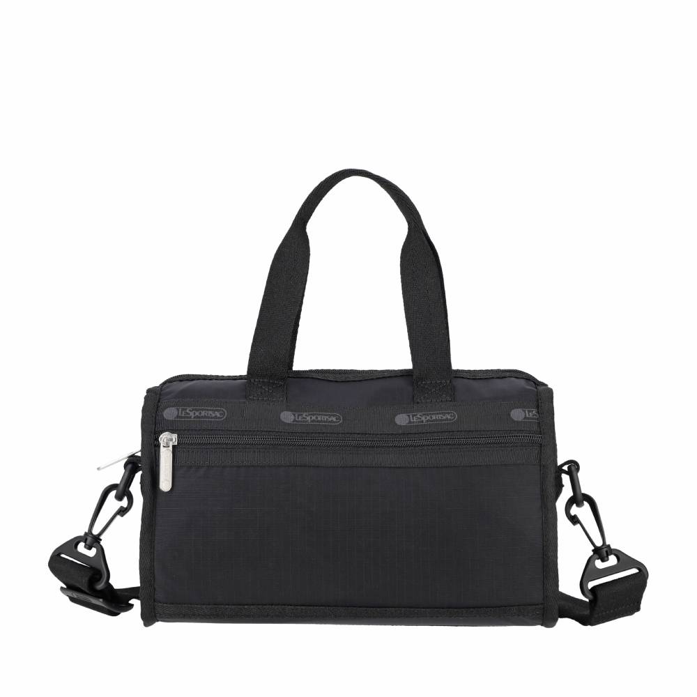 TH MINI DUFFEL CROSSBODY 經典織帶迷你波士頓斜背包 - 永恆黑