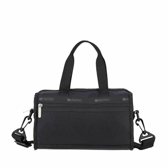 TH MINI DUFFEL CROSSBODY 經典織帶迷你波士頓斜背包 - 永恆黑