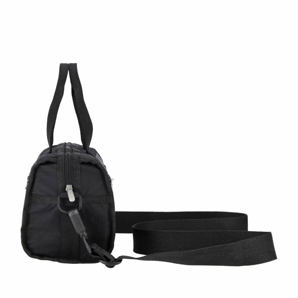 TH MINI DUFFEL CROSSBODY 經典織帶迷你波士頓斜背包 - 永恆黑