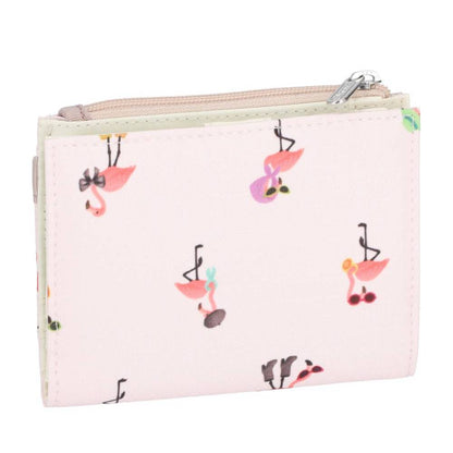 SMALL WALLET 多功能卡夾零錢包 - 紅鶴派對