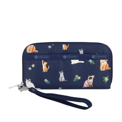 TECH WALLET WRISTLET 腕帶零錢包 - 熱帶喵喵貓
