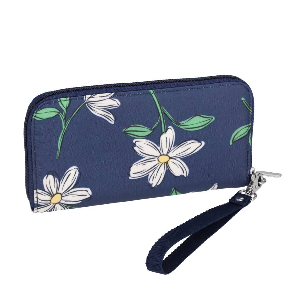 TECH WALLET WRISTLET 腕帶零錢包 - 夜藍花卉