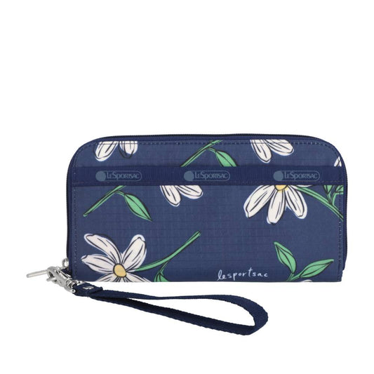 TECH WALLET WRISTLET 腕帶零錢包 - 夜藍花卉