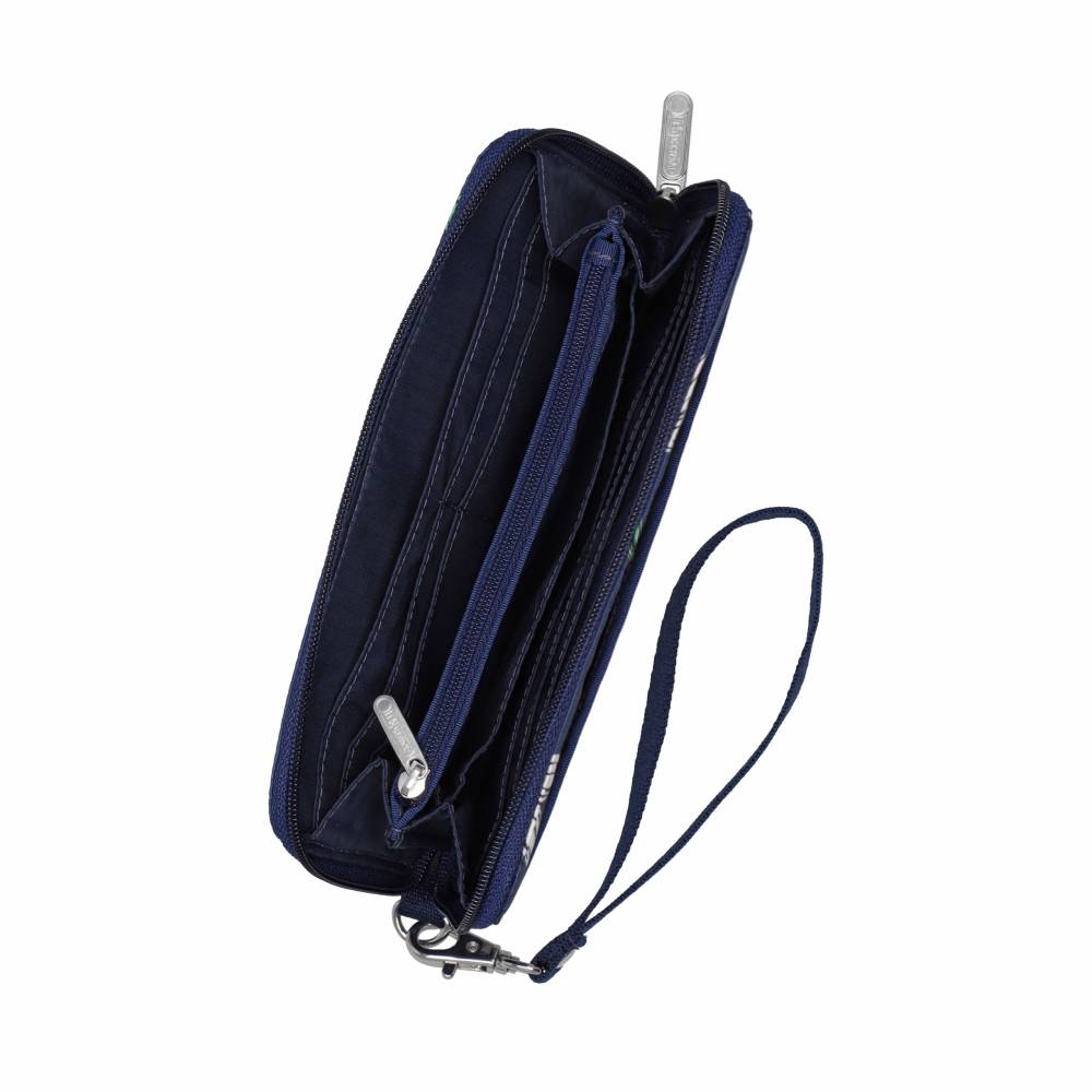 TECH WALLET WRISTLET 腕帶零錢包 - 夜藍花卉