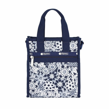 MINI N/S TOTE 迷你方型托特包 - 花卉蕾絲
