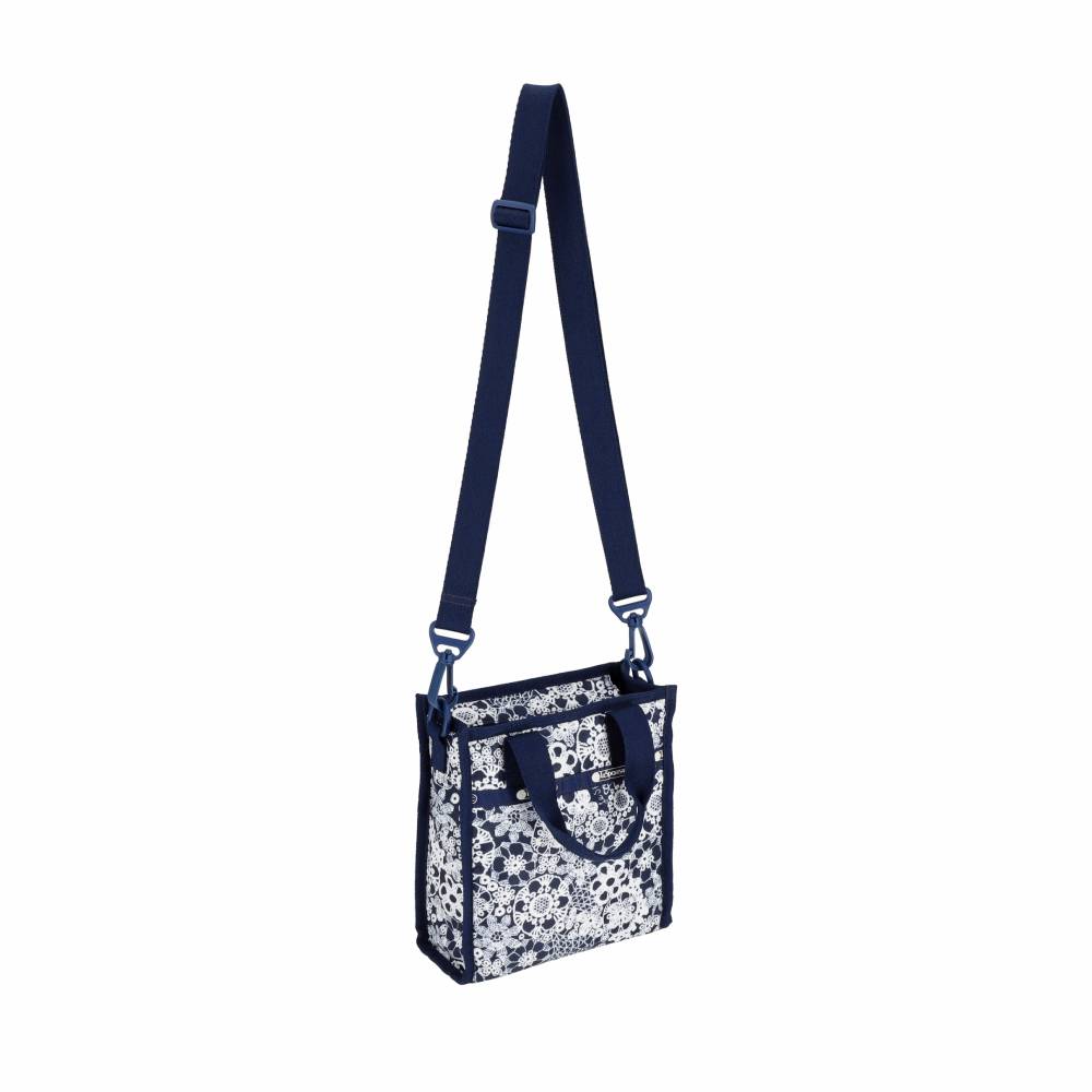 MINI N/S TOTE 迷你方型托特包 - 花卉蕾絲