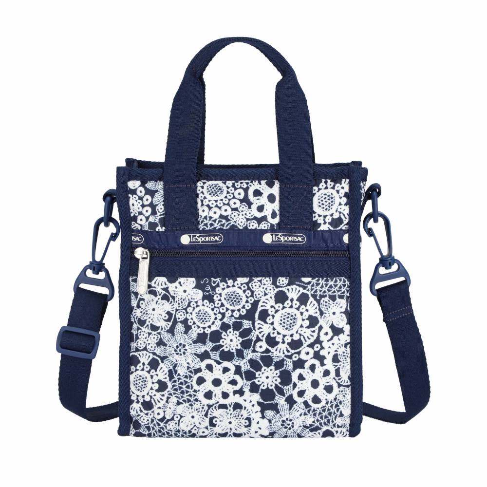 MINI N/S TOTE 迷你方型托特包 - 花卉蕾絲