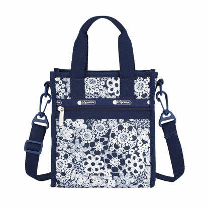 MINI N/S TOTE 迷你方型托特包 - 花卉蕾絲