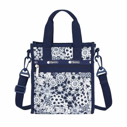 MINI N/S TOTE 迷你方型托特包 - 花卉蕾絲