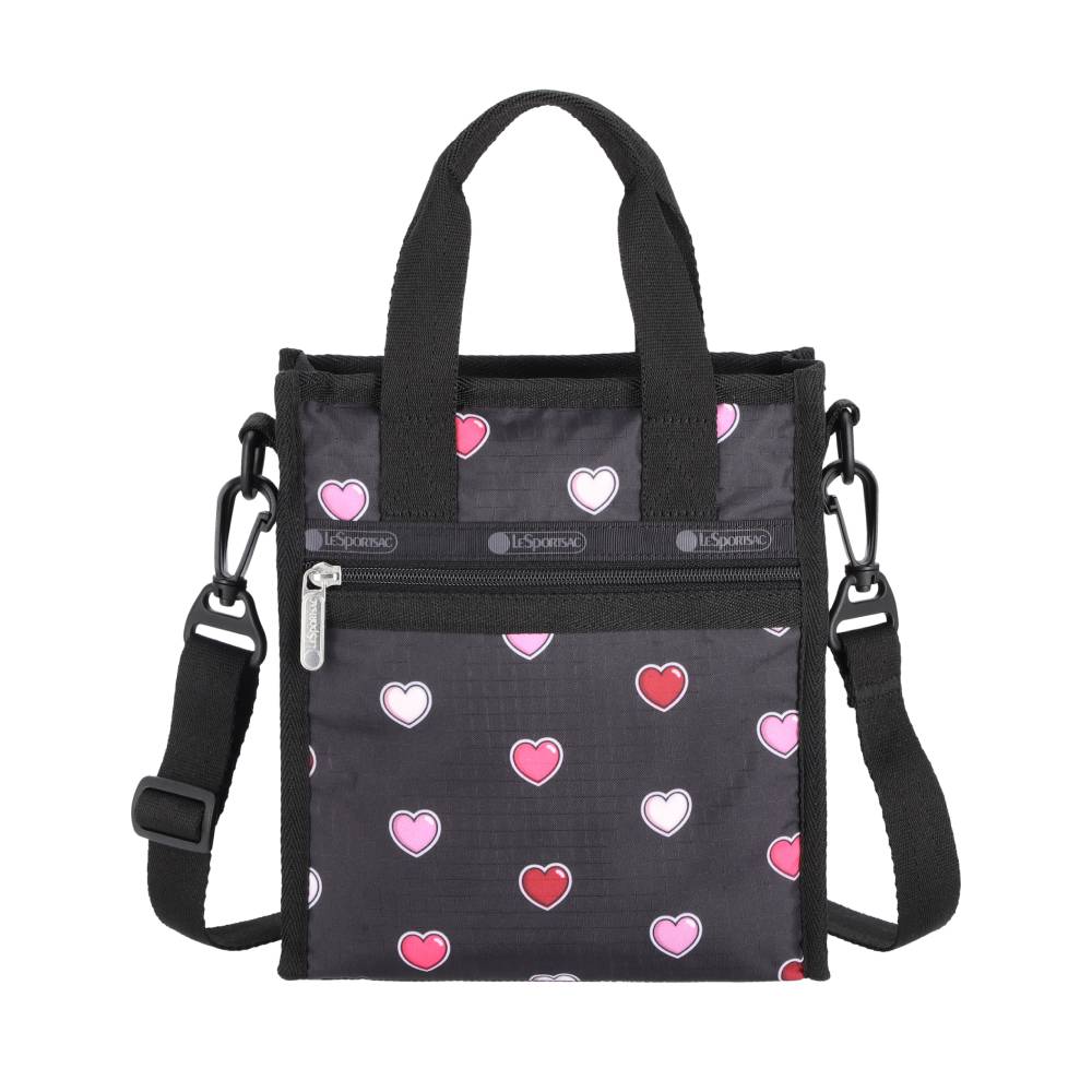 MINI N/S TOTE 迷你方型托特包 - 愛心貼紙