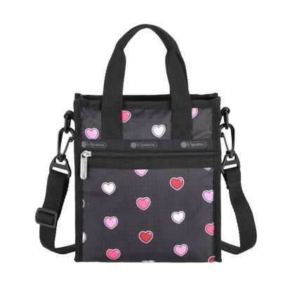 MINI N/S TOTE 迷你方型托特包 - 愛心貼紙