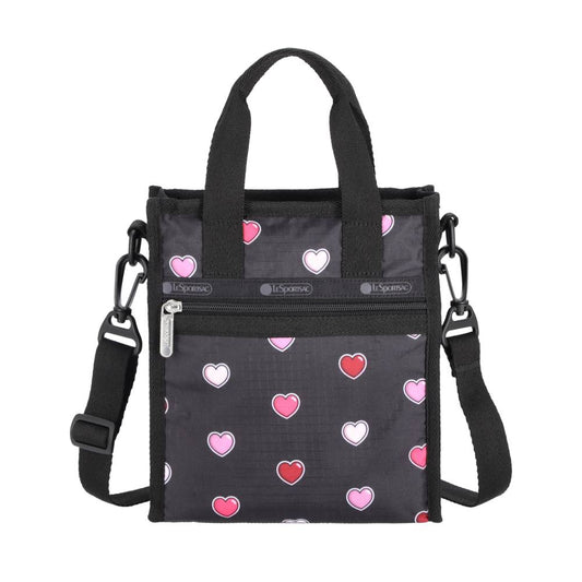 MINI N/S TOTE 迷你方型托特包 - 愛心貼紙