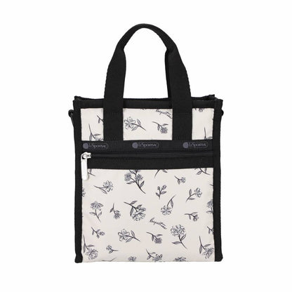 MINI N/S TOTE 迷你方型托特包 - 素描花卉