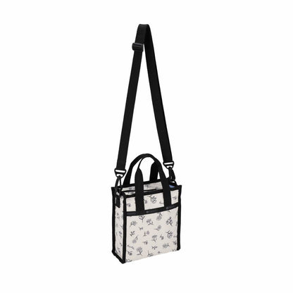 MINI N/S TOTE 迷你方型托特包 - 素描花卉