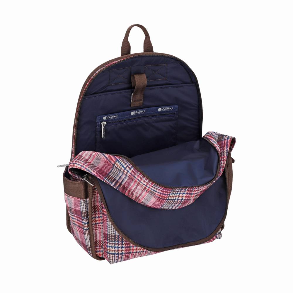 ROUTE BACKPACK 健行後背包 - 粉紅格紋