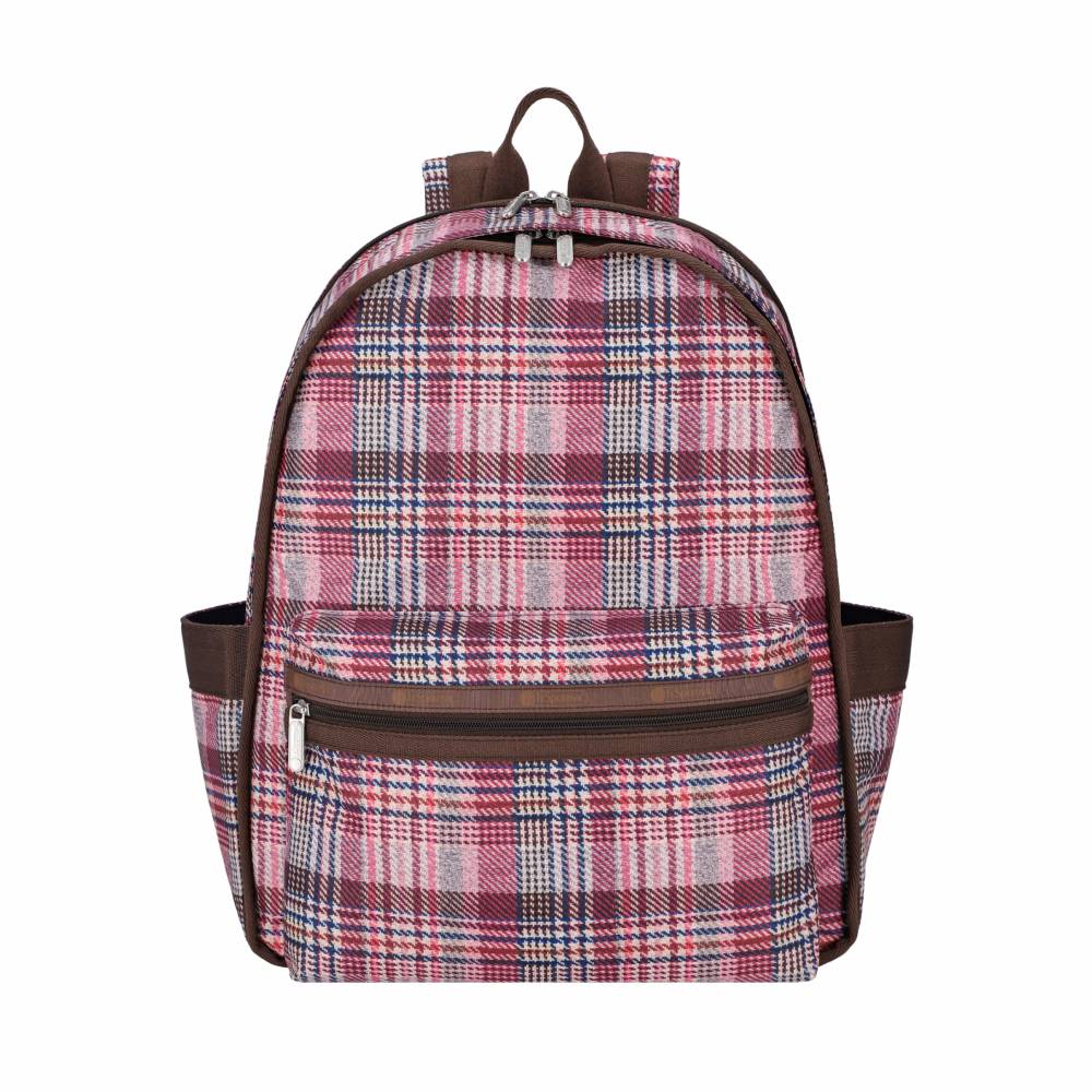 ROUTE BACKPACK 健行後背包 - 粉紅格紋