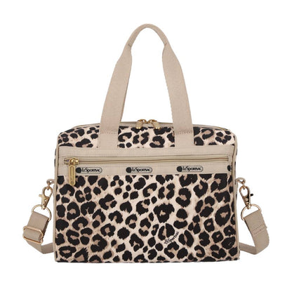 EVERYDAY SM SATCHEL 小型日常兩用包 - 拿鐵豹紋