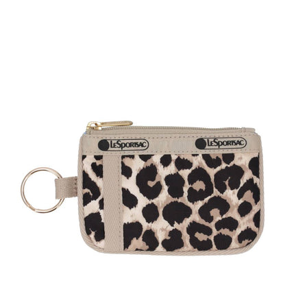 KEY CARD HOLDER 卡片零錢包 - 拿鐵豹紋